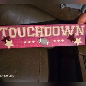 Red Touchdown Wall Decor
